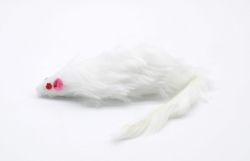 Іграшка для котів Пацюк 14 см. Біла