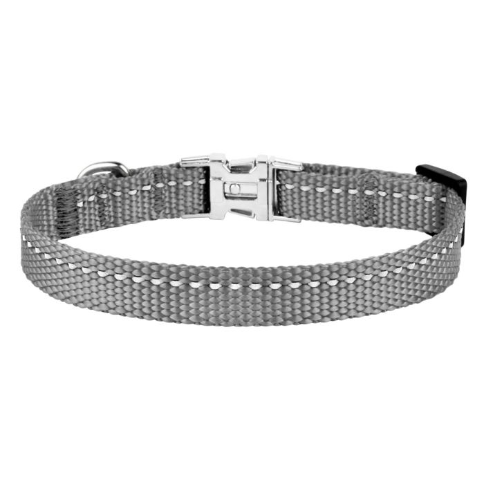 Нашийник для собак BronzeDog Сірий Металевий фастекс 10мм (18-28 см) 1311 31Т 