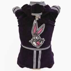 Банні комбінезон для собак хлопчиків велюр S2