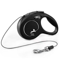 Рулетка для собак Classic чорна XS 8кг3м трос 