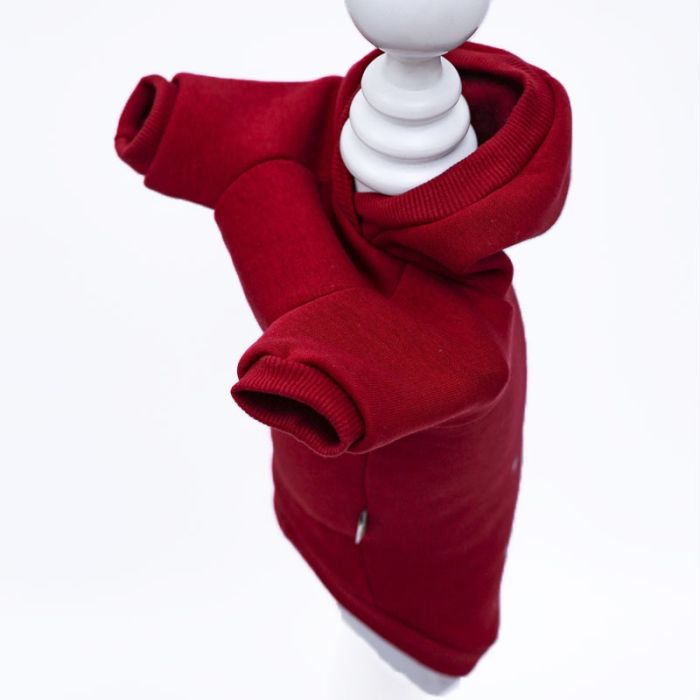 Олень світшот для собак дівчаток трикотаж на флісі Бордо S