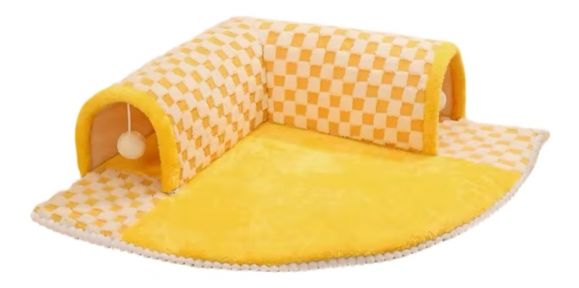 Килимок із тунелем плюшевий XL 808022 см. Жовтий