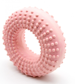 Кільце латексне, 12,55 см, іграшка для собак Рожеве
