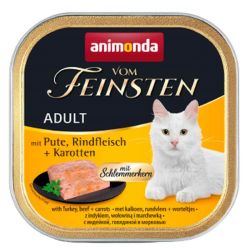 Animonda Gourmet Vom Feinsten Adult Вологий корм для котів з індичкою та яловичиною 100 гр 