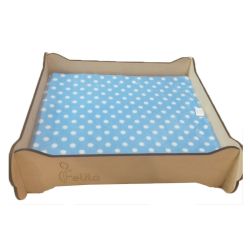 Матрац для ліжечка-поролон 350х450х30 мм блакитний 