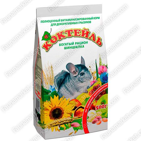 Коктейль Шиншилка Корм для шиншил і дегу 500 г 
