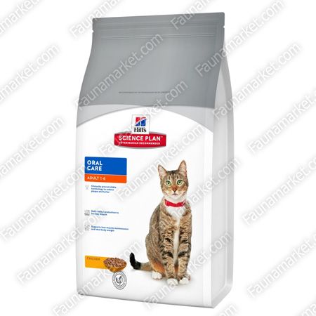 Hills SP Feline Adult Oral Care з куркою для зниження утворення зубного нальоту у кішок 5кг