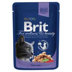 Brit Premium Cat pouch з тріскою 100г 