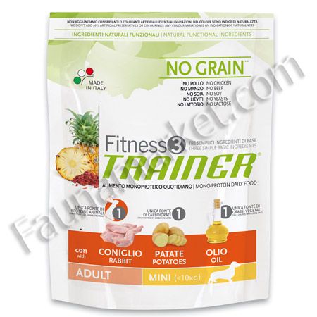 Trainer Fitness3 Adult Mini With Rabbit Potatoes Oil для дорослих собак дрібних порід з кроликом 7,5 кг