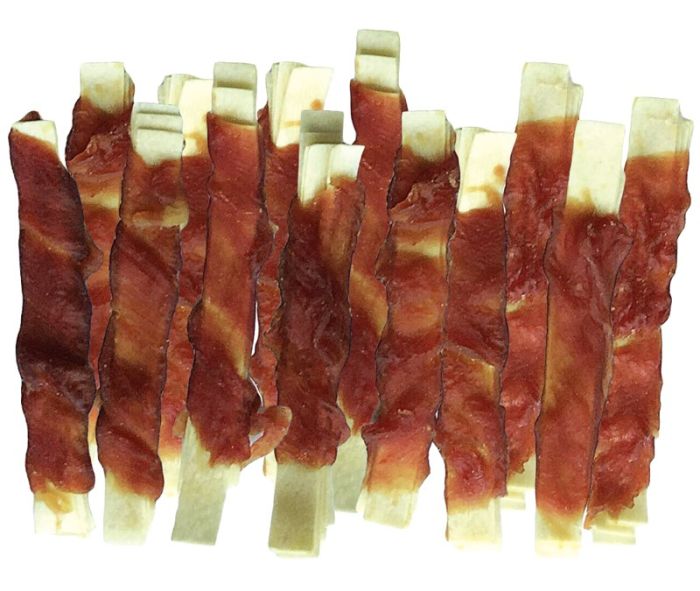 Жувальні палички з качкою і тріскою-ласощі для собак 500г 