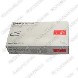 Рукавички нестерильні латекс опудрені 9-10 L