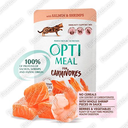 Optimeal C лососем і креветками для котів 4,3 кг