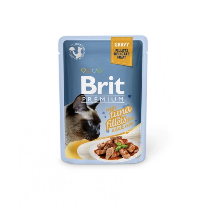 Brit Premium Cat pouch філе тунця в соусі 85г 