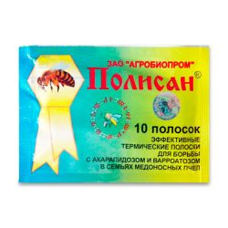 Полісан для лікування варроатозу та акаропіду 10 смуг, Агробіопром 