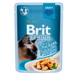 Brit Premium Cat pouch філе курки в соусі 85г 
