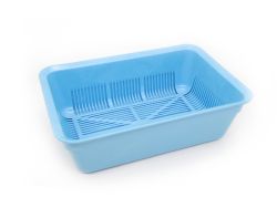 Туалет для тварин Дніпро  глибокий з сіткою Блакитний