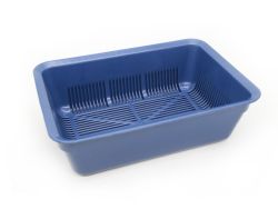 Туалет для тварин Дніпро  глибокий з сіткою Синій