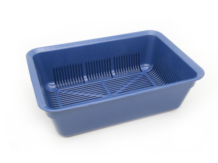 Туалет для тварин Дніпро  глибокий з сіткою Синій