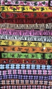 Нашийник світиться LED, тканина з візерунком M (2,5см40-48см)