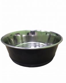 Миска метал для собак з протиковзким дном d 17см 700мл