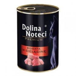 Dolina Noteci Premium консерви для кішок 400гр мясні шматочки з телятиною в соусі 383727303725 