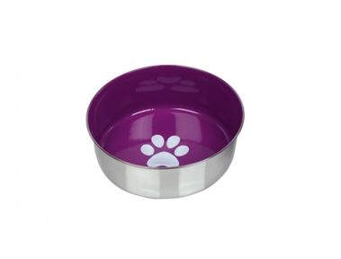 Миска для собак метал Heavy Paw з нековзним дном фіолетова Ноббі 950 мл Ноббі 73474