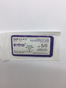 ПГА (Полігліколева кислота) з колючою голкою 12 кола USP 5O(EP 1) 16мм