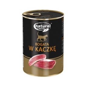 Dolina Noteci Natural Taste Cat консерви для кішок 400г мясні шматочки з качкою в соусі 303909 
