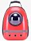 Рюкзак пластик ілюмінатор зі смугою 32х42х29 см червоний