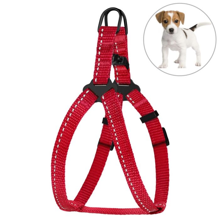 Шлея для собак Bronze Dog Червона пластиковий фастекс 1303 68Т 10мм (33-40см)