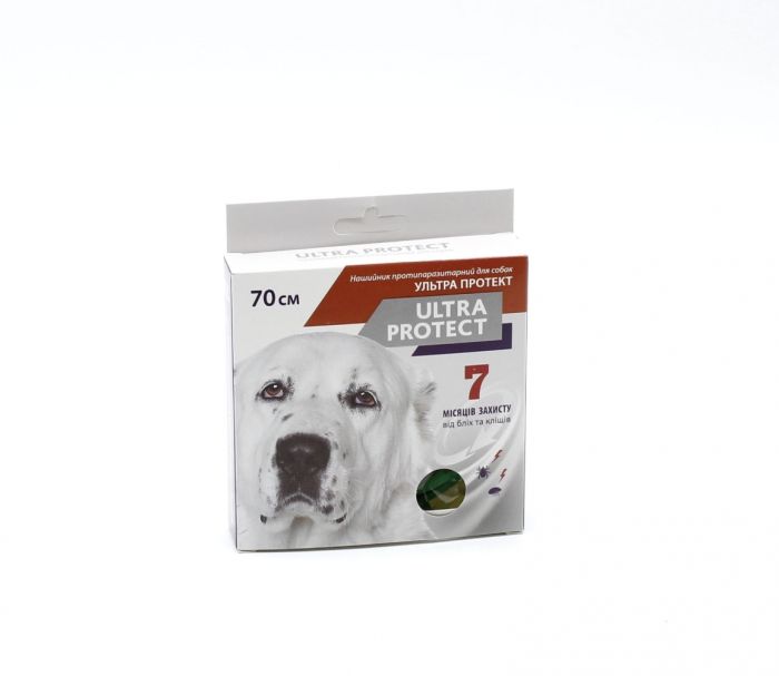 Нашийник Ультра Протект, протипаразитарний для собак, 70 см Зелений