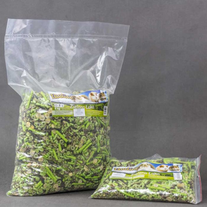 Корм для малих і середніх гризунів зелена галявина Zooraj 1 кг