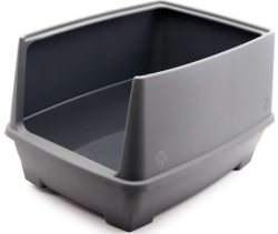 Туалет з бортом для кішок 49,53830 см RELAX Графітовий