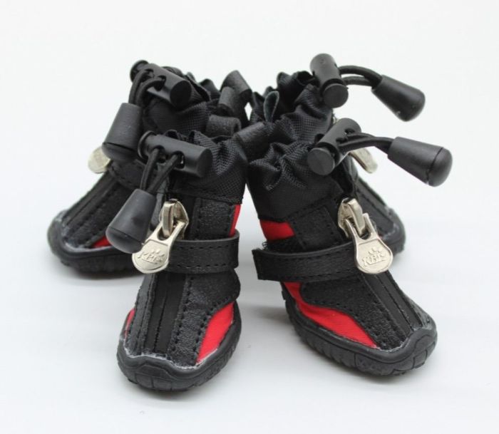 Взуття для собак плащівка трикотаж червона 1096 2 (4,83,7 см)