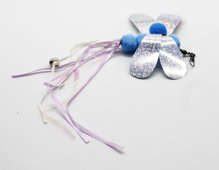 Вудка посилена на присосці з двома іграшками Пташка+Метелик 80 см 