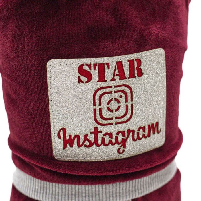 Instagram комбінезон для собак дівчаток велюр S1