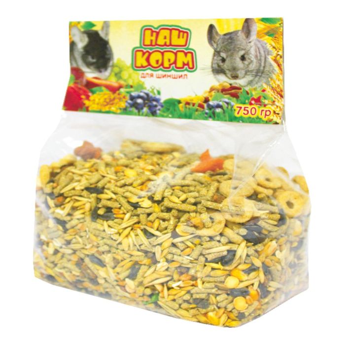 Наш КОРМ для шиншил 750 г, Лорі 