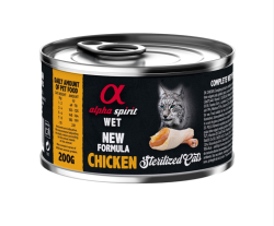 Консерва Alpha Spirit Chicken for Sterilized Cat з куркою, для стерилізованих котів, 200г. 