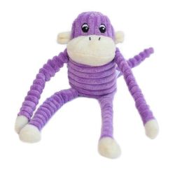 М'яка іграшка для собак мавпочка ZippyPaws Spencer Crinkle Monkey Purple Small з пищалкою