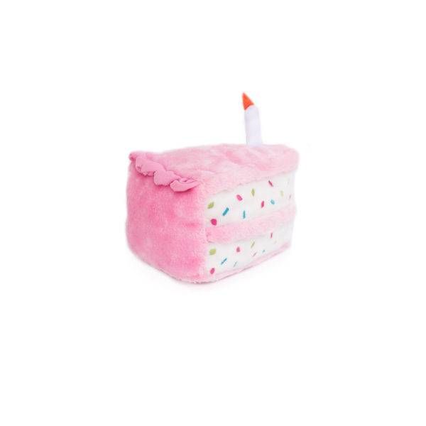 М'яка іграшка для собак торт на день народження ZippyPaws Birthday Cake Pink з пищалкою