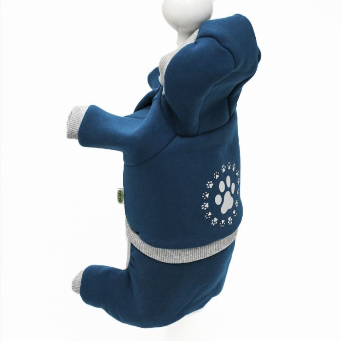 Слід комбінезон для собак хлопчиків трикотаж на флісі XS