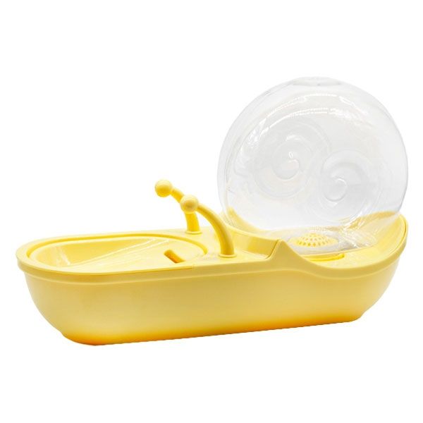 Автопоїлка-фонтан Равлик жовта, 40х14х12 см 