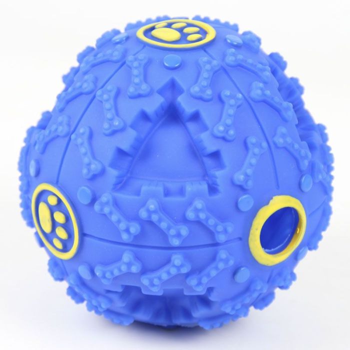 Мяч для ласощів жорсткий з оригінальним звуком 12 см