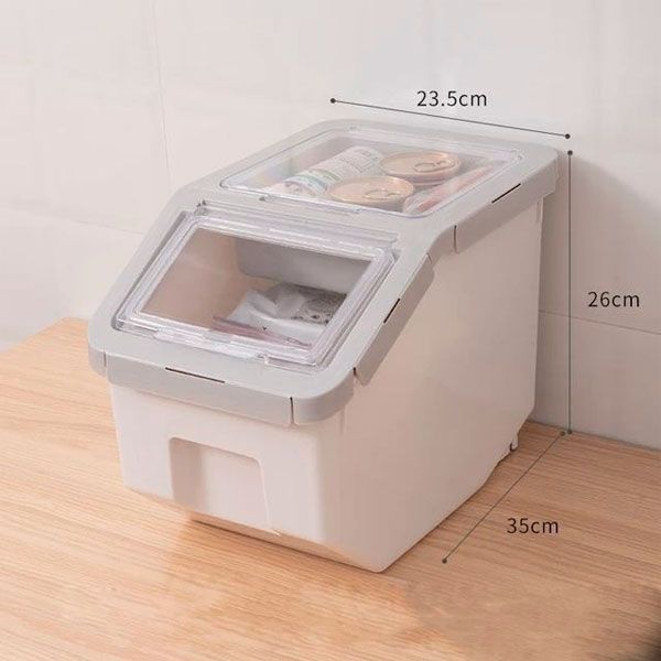 Контейнер для корму 24х35х26 см, 11 л Оливковий