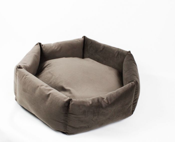 Лежак Леон меблевий велюр Коричневий 545416 см. 