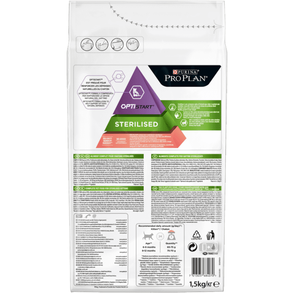 Про План сухий корм для кастрованих і стерилізованих кошенят до 1 року з лососем 10 кг 