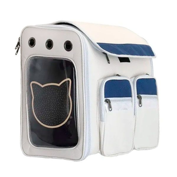 Рюкзак квадрат Котик сірий 35х41х27 см 