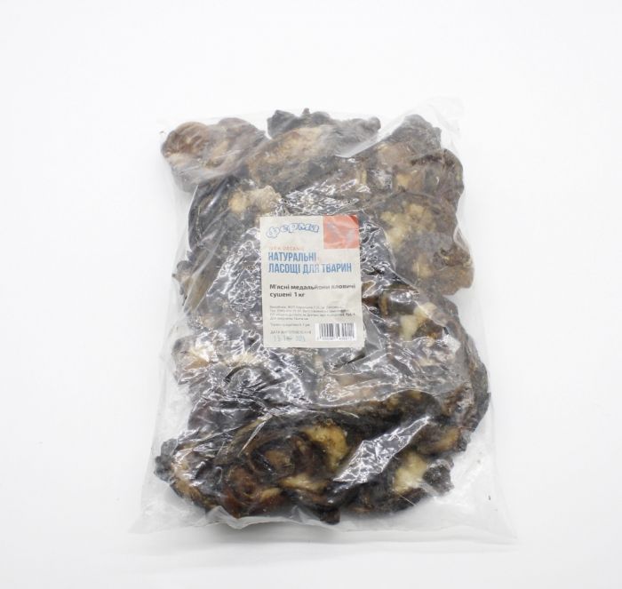 Мясні медальйони яловичі сушені. 1 кг.