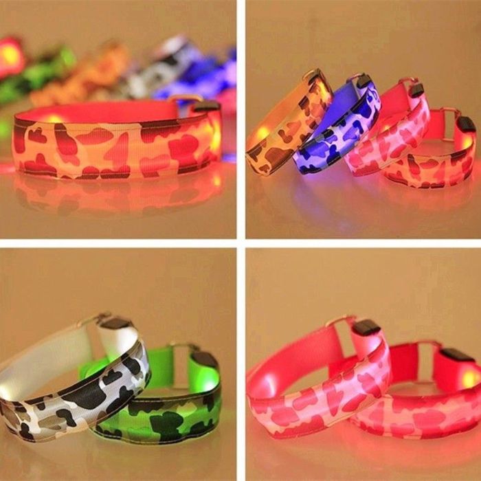 Нашийник LED Камуфляж тканинний M (2,5 см  40-48см)