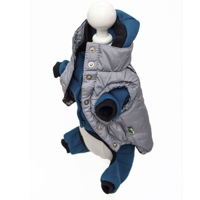 Комплект для собак хлопчиків Смайл комбінезон на силіконі трикотаж, жилет плащівка S